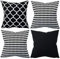 Amilian 4er Set Dekokissen 50x50 Dekokissen mit Füllung und Bezug Kissen mit Bezug Dekoratives Kissen Balkon Dekoration Couch Kissen Sofa Kissen Wohnzimmer Kissen Deko 20x20 inch