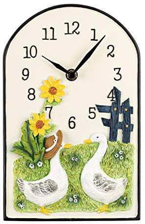 Atlanta Küchenuhr Landhaus Weiß Gänse - 6108