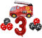 DIWULI Feuerwehr Geburtstag 3 Jahre - Feuerwehr Luftballons