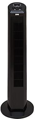 Zuvo 30 Oscillating Tower Fan, 3 Speed Setting Bladeless Portable Fan with 120 Minutes Timer, Quiet Operation Space-Saving fan for Home Living room and office (Black)