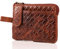 MATADOR Echt Leder Auto-Schlüssel Herren Tasche Schlüsseletui Damen Keyring Kartenfach Geldfach Männer CARO Design Schlüsselanhänger Mäppchen (CARO-BRAUN)