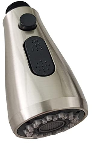 Tête de pulvérisation extractible pour robinet de cuisine, 3 fonctions, tête de pulvérisation de rechange pour robinet de cuisine mâle G1/2 (nickel brossé)