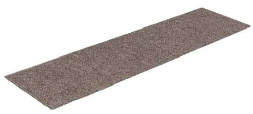 vidaXL Felpudos autoadhesivos para escaleras, 15 Unidades, 76 x 20 cm, Beige, rectangulares