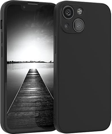 EAZY CASE - Silikonhülle für iPhone 13 Mini Hülle Silikon Case Schwarz weich stoßfeste Handyhülle Schutzhülle mit Kameraschutz Dünn Premium Schutz Cover TPU Phone Bumper in Mattschwarz