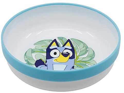 Cuenco infantil reutilizable bicolor con base antideslizante de Bluey