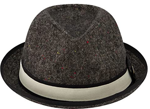 Concept One Unisex-Erwachsene True Religion breite Krempe Fedora Mode Hut für Damen und Herren Filzhut, grau, Einheitsgröße