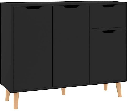 vidaXL Sideboard Schwarz 90x30x72 cm Holzwerkstoff