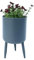DanDiBo Blumentopf mit Füßen Pflanztopf Blumenkübel mit Beinen Metall Grau 17 cm 96260 S Modern Pflanzenständer