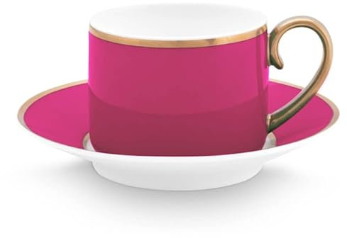 Pip Studio Chique Espressotasse m Untere Gold-pink 0,12 l