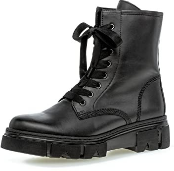 Gabor Damen Combat Boots, Frauen Stiefeletten,Wechselfußbett,Best Fitting,uebergangsschuhe,uebergangsstiefel,Winterschuhe,schwarz,38 EU / 5 UK