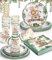 150PC Geburtstag Party Geschir,schungel Safari Partygeschirr Set für 30 Gäste Wild One Geburtstag Deko Partygeschirr Set Pappteller Kindergeburtstag Set Dazu gehören Teller,Servietten,Tasse