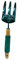 Acan Tradineur - Rastrillo de 3 Dientes de Jardin - Mango ergonomica con Goma - Facil manejo, Robusta y Resistente - Longitud de 36 cm