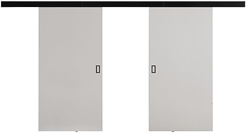 KIER FURNITURE Türen Werdi DUO 172 Moderne Schiebetüren - Wandschiebetür - Universal Links und Rechts - Metallschiebesystem - Robust, Haltbar - Stabil, Langlebig - Weiß B172xH205xT1,6 cm