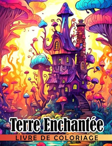 Livre de coloriage Terre Enchantée: Pages de coloriage incroyables avec un monde fanta