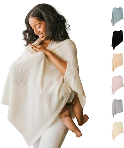 Gold Mamas Breathable Nursing Cover for Breastfeeding | Privacy Cover, Multi-purpose Poncho as Car Seat Canopy, Stroller Cover