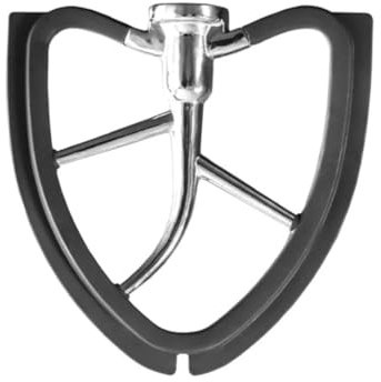 Kitty Professional Profi-Flexirührer Tornado kompatibel mit Kitchen Aid 4,3 und 4,7/4,8 Liter Küchenmaschine Spülmaschinenfest,18/10 Edelstahl, BPA-freies Silikon, Twist in der Schüssel
