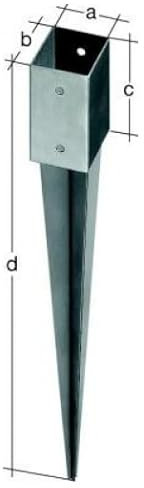 Bodenhülse Einschlagbodenhülse Einschlaghülse Pfostenträger verzinkt 2,0 mm (101 x 900 x 2 mm)