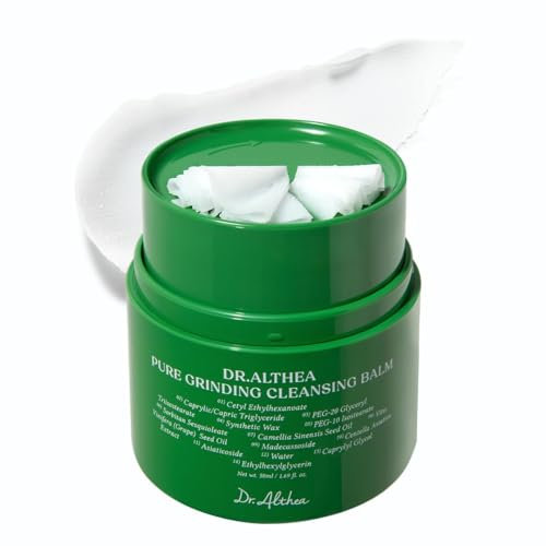 DR. ALTHEA Pure Grinding Cleansing Balm (50 ml) - Dr.Althea Pure Grinding Reinigungsbalsam für empfindliche Haut, 14 wesentliche Inhaltsstoffe, starke Reinigungswirkung, leicht, Sorbet-Textur