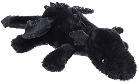 Apricot Lamb Cute Toys Plush Black Lying Dragon Stuffed Animal Soft Cuddly Perfect for Kids 15 Inches