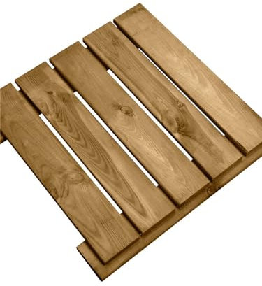 JARDIN202 - Tarima de madera de pino | 50 x 50 cm / 28 mm - Madera Tintada -