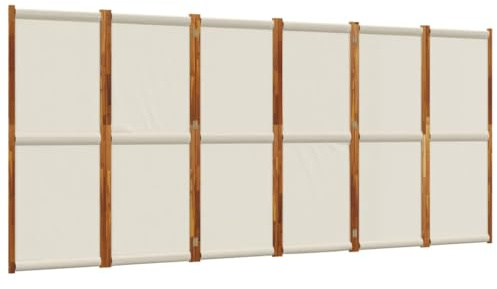 vidaXL 6-TLG. Paravent Hellgrau 420x180 cm