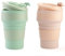 2 Stück 500ml Faltbecher, Faltbarer Kaffeebecher, Faltbare Reisebecher, Faltbare Trinkbecher Mit Deckel, Tragbare Silikon Becher, Wasserbecher Faltbar, Für Camping (Orange，Grün)