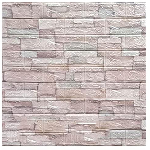 Wandpaneele,Wandverkleidung 10 stücke selbstklebende 3d paneele tapete wasserdicht schaum wandaufkleber fliesenziegel wohnzimmer Fernseher Hintergrundaufkleber 38 * 35cm (Color : Retro coffee 10 pcs