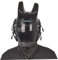 Jeorywoet Cyberpunk -Maske mit Horn -Futuristische Maske für Männer PC Dekorative Punkmaske mit Gesichtsmaske Cybermaske für Cosplay Party Halloween Music Festival, Cyberpunk Helm