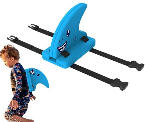 Galleggiante per piscina forma di pinna, galleggianti posteriori per bambini, galleggianti per piscina forma di pinna, galleggianti di sicurezza per nuoto, galleggianti indossabili con cintura
