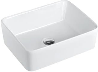DIANXI Keramik-Waschbecken, quadratisches Kunstbecken, Heim-Badezimmer, Überbecken, Waschbecken, Waschschüssel