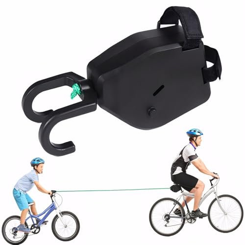 Accmuzzy Fahrrad Abschleppseil Kinder,2.5m Fahrrad Seilzug Kinder Einziehbares Fahrradzugsystem, Geeignet für Mountainbike,E-Bike und Fahrrad Kinder Radfahren Stretch Zuggurt