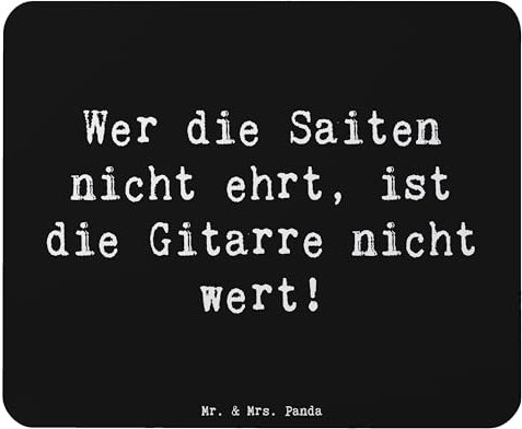 Mr. & Mrs. Panda Mauspad Spruch Gitarre Wert - Geschenk, Gitarrenliebhaber, Mousepad, Designer Mauspad, Gitarre Inspiration, Instrument Lernen,