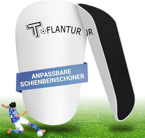 TOFLANTUR Schienbeinschoner Fußball Herren - Dünn, Klein, Anpassbar, Bequem und Leicht - Ideal für Fußballspiele
