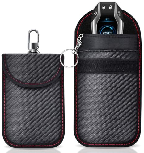 SHSMPXOY 2 PCS Keyless Go Schutz Autoschlüssel Hülle RFID Blocker Autoschlüssel RFID Funkschlüssel Abschirmung Schlüsseltasche Autoschlüssels Schutzs Keyless Schlüssel Schutz Diebstahlschutz(1S+1L)