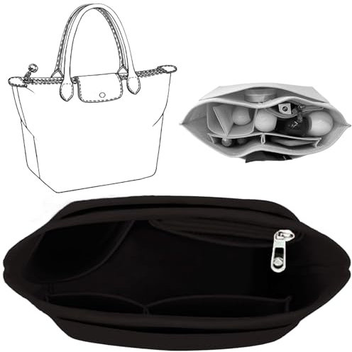 Generisch Taschen Organizer für Longchamp Tasche Damen, Felt Organizer Tasche (Schwarz, L)