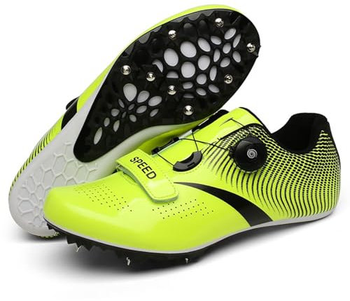 Leichtrit Zapatos con Clavos para Atletismo,Zapatillas de Atletismo de 8 Clavos,Zapatillas De Pista Y Campo para Hombre,Juvenil Unisex Zapatos Atletismo Duraderos Antideslizantes para Running