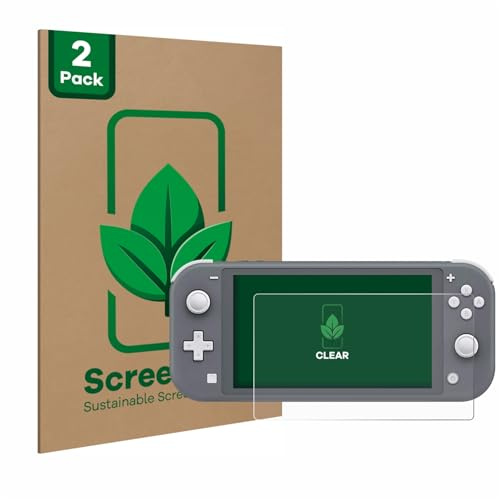 ScreenLeaf 2 Unidades Protector de pantalla para Nintendo Switch Lite [Protección de Pantalla Sostenible, Clear, Anti-Arañazos]