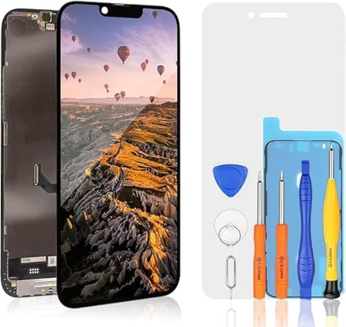 bokman für iPhone 14 Display Ersatzbildschirm Schwarz LCD-Glas-Touchscreen 6,1 Zoll, Passendes Profi-Werkzeugset enthalten