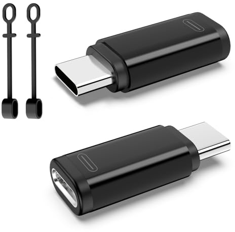 TiMOVO 2 Stück Lighting auf USB C Adapter mit 36W Schnellladung, Schwarz | USB C Stecker auf Lighting Buchse Adapter mitDatensynchronisation für iPhone 17/ 16/15 Pro/Pro Max/Plus, Nicht für Audio/OTG