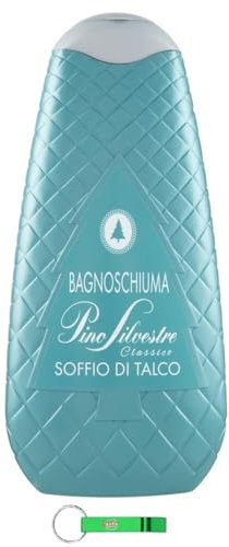 8x Pino Silvestre Duschgel Classico Soffio di Talco Badeschaum Bath Foam Bagnoschiuma,Duschgel 750ml + Beni Culinari Kostenloser Schlüsselanhänger