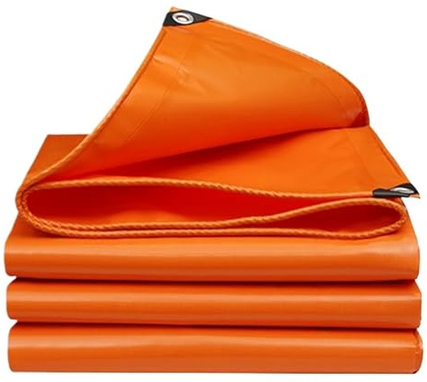 Tarpaulin Orange Thickening Heavy Duty Canvas Canopy Pergola Tarpaulin Sun Shelter Truck Waterproof Banner Tarp Cover(2mx1.5m)
