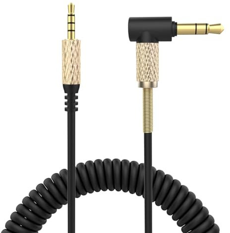 Toxaoii Câble audio de rechange compatible avec casque Bose 700 QuietComfort QC25 QC35 QC35II QC45 OE2 SoundTrue JBL Tune 760NC Live 650BTNC 660NC 2,5 mm vers 3,5 mm (noir en forme de L)