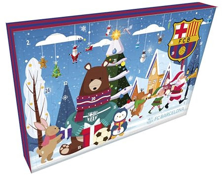 CyP Brands-FC Barcelona, Adventskalender, 24 Überraschungen, Kindergeschenk, offizielle Marvel-Lizenz, Aktivitäten und Spielzeug, Weihnachten für Kinder und