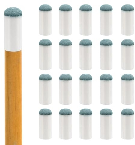 WeddHuis 20 Stück Ersatz Billard Queue Kopf, Billard Queue Kappe, Pool Queue Zubehör Stab Billard Kappe (13mm)