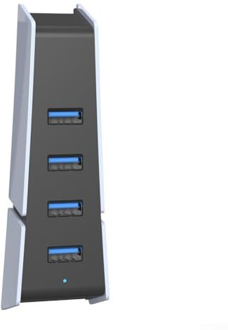 Hub répartiteur USB compatible avec PS5 Slim avec transmission efficace de données via quatre ports