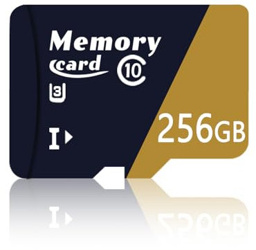 Hcnzdwe Carte TF 256Go, Carte mémoire UHD 4K, V30, UHS-I, Classe 10, U3, V30, Vitesse de Lecture Jusqu’à 100 MB/S, Carte Micro pour Smartphones, caméras d’Action -ZG256Go