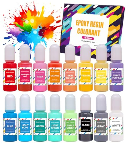 SENLINLIN Pigmenti per Polvere da Colata, 16 Colori Macaron da 10ml, Colore Ad Alta Concentrazione a Base d'Acqua per Cemento e Gesso, Ideale per Progetti Creativi e Modellismo