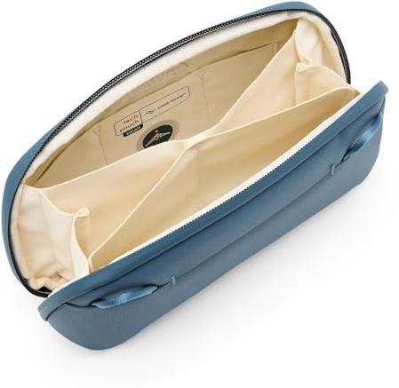 Peak Design Small Tech Pouch, Ocean, Electronics Organizer for Travel or Everyday Carry, Origami-Style Storage, Cable Pass-Through, Weatherproof Recycled Nylon, Gear Carry Bag for Men and Women
