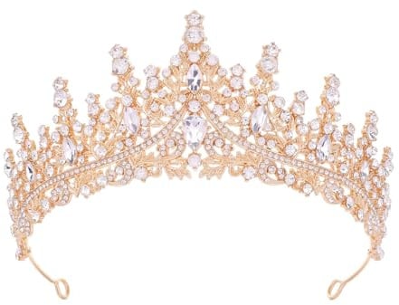 Krone Damen, Vintage Krone, Tiara for Women Crystal Wedding Crown, Queen Carnival Headdress, Strass Crown Tiara, für Damenbekleidung und Accessoires, Abschlussbälle, Partys, Geburtstage