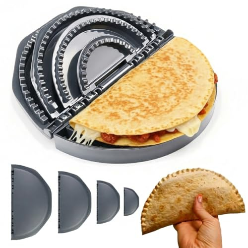 2026 Upgraded 4-in-1 Tortilla Sealer - 4/6/8/10 Inch Multi-Size Tortilla Crimper & Quesadilla Maker Set – Manual Tortilla Press and Sealer Tool for Burritos, Wraps, Tacos, Quesadillas